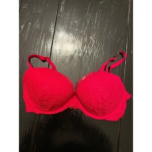 Victoria's Secret Dream Angels Red Lace Push Up Bra 34D